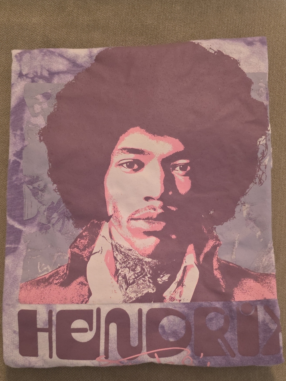 Purple Tie-Dye Graphic Long Sleeve T-shirt - Hendrix Design Cropped